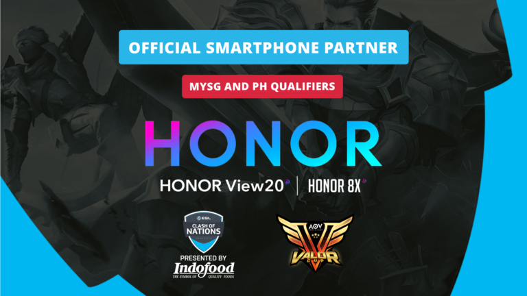 Honor is the official smartphone partner for the Malaysia/Singapore and Philippines ESL Qualifiers.
