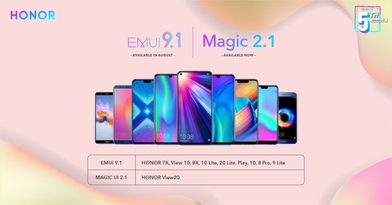 HONOR Announces Availability of Magic UI 2.1 and EMUI 9.1