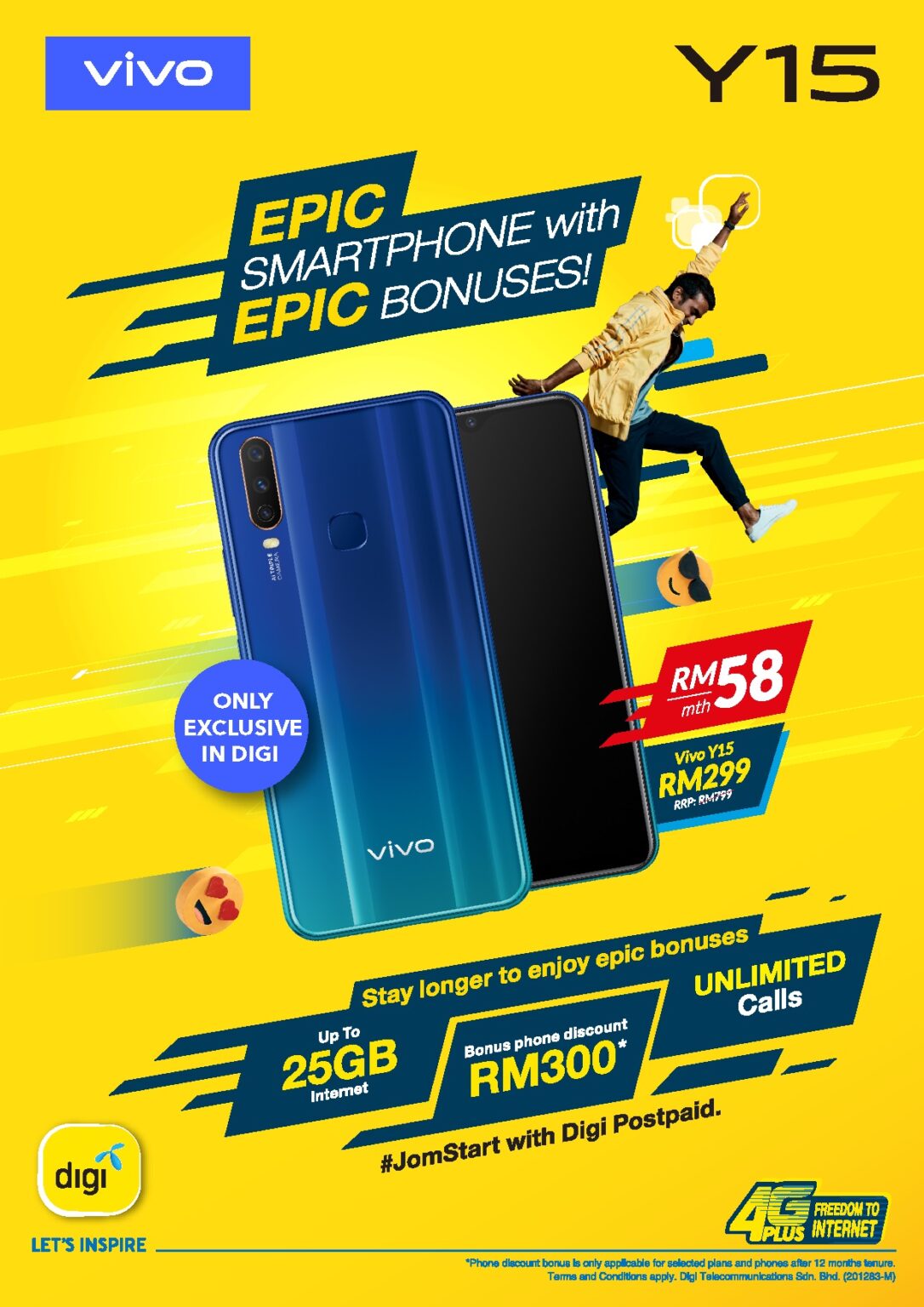 Vivo Y15 Digi Postpaid 58 Plan