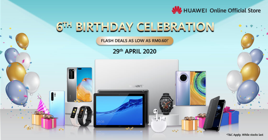 HUAWEI Online Official Store Celebrates 6th Birthday with Amazing Deals