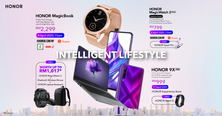 HONOR Malaysia Launches Intelligent Lifestyle Products with HONOR 9X Pro, HONOR MagicBook and HONOR MagicWatch 2 Sakura Gold
