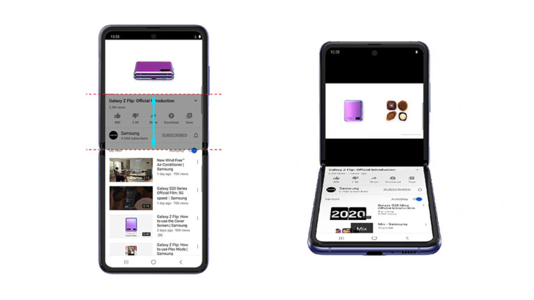 YouTube Gets New Optimization for the Galaxy Z Flip