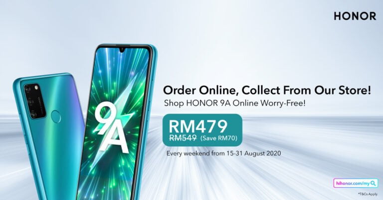 HONOR 9A Now at RM479 for a Limited Time Only