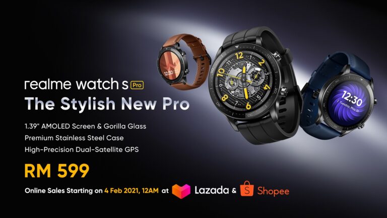 realme Watch S Pro With Premium Stainless Steel Case Will Be Priced at RM599