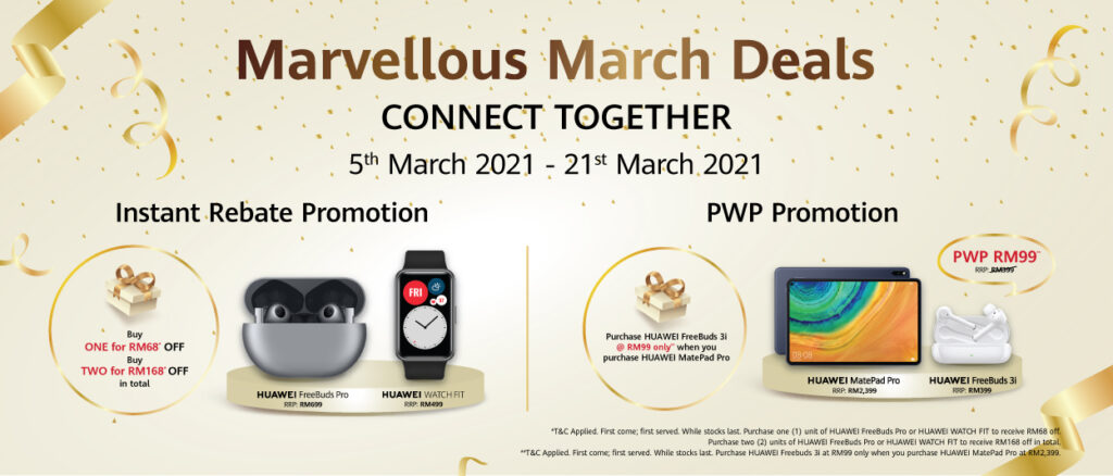 HUAWEI FreeBuds 3i For Only RM99 With Every Purchase Of A HUAWEI MatePad Pro
