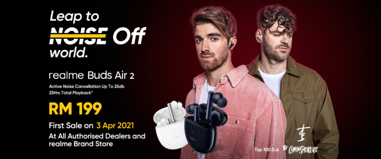 Starting 3rd April, Leap to Noise Off World With realme Buds Air 2 Only for Rm199