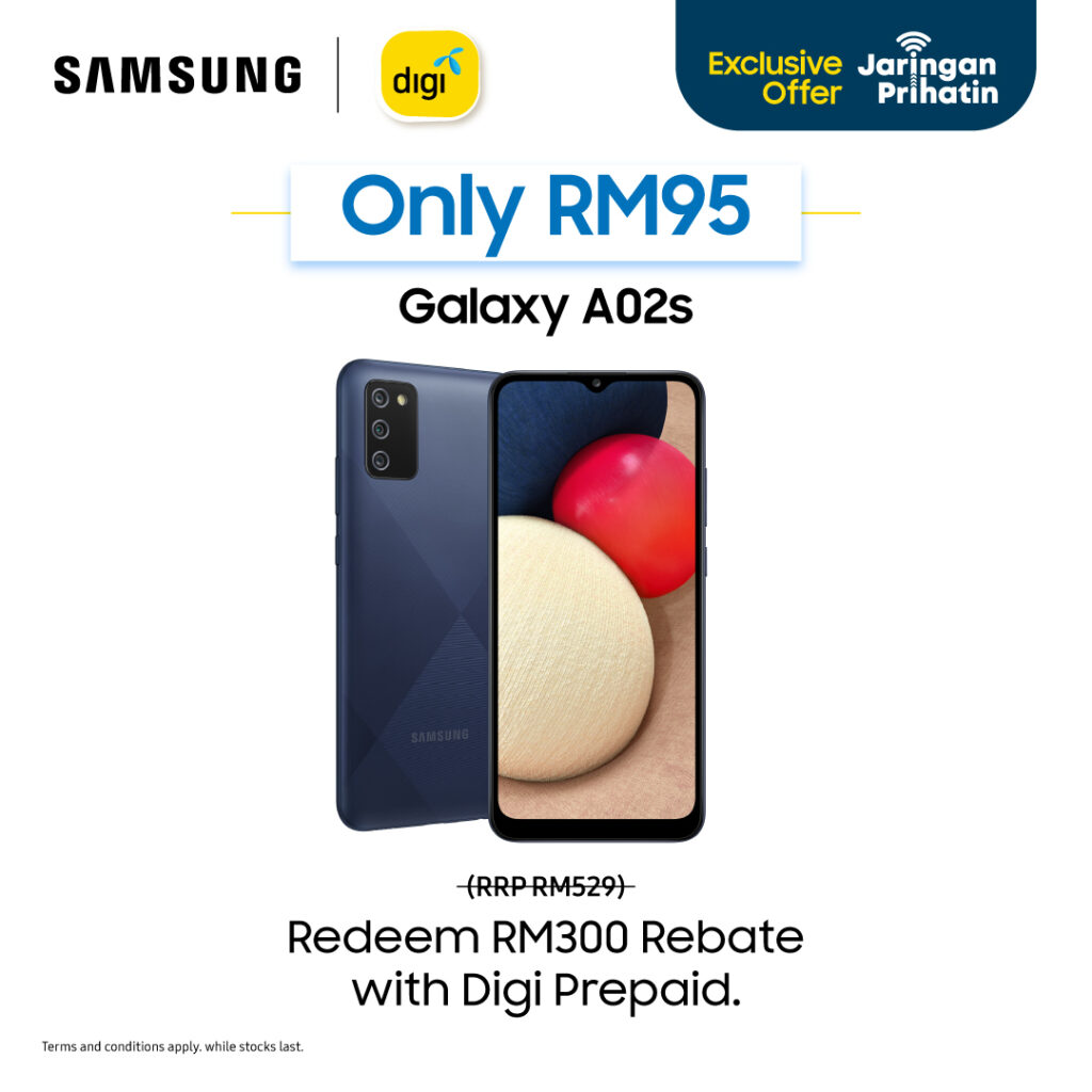 Get The Most Affordable Galaxy A02 & A02s With Digi Prihatin 35 Prepaid Bundle