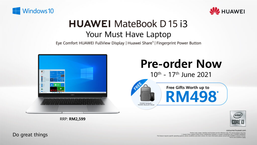 HUAWEI MateBook D 15 i3