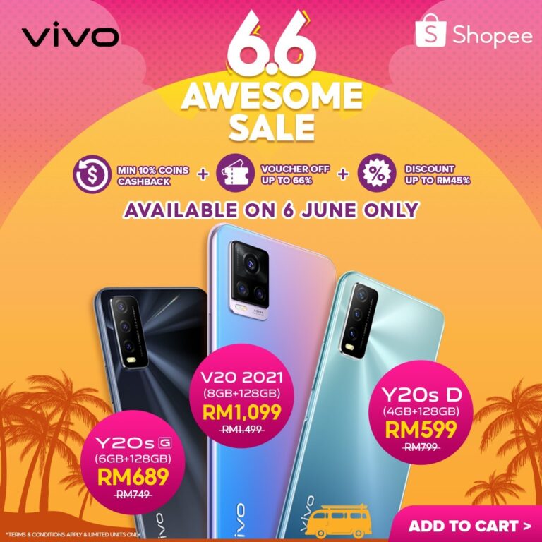 vivo x Shopee 6.6 Awesome Sale Offers Limited Time Great Deals on 6 June