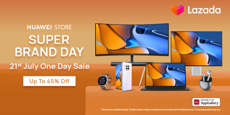 HUAWEI Super Brand Day 721 With Up to 40% Off and Get Freebies Too!