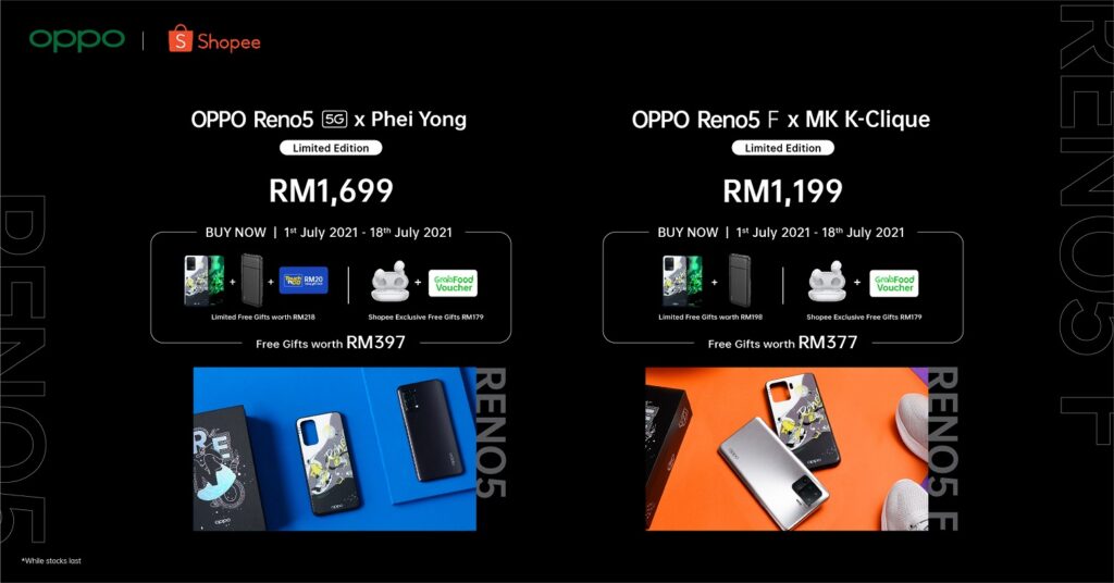OPPO Reno5 and Reno5 F Limited Edition Now Available