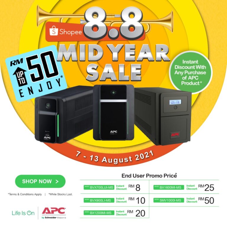 Schneider Electric Offers Discounts and Store Vouchers at Shopee 8.8 Brands Festival and Lazada Super Sales
