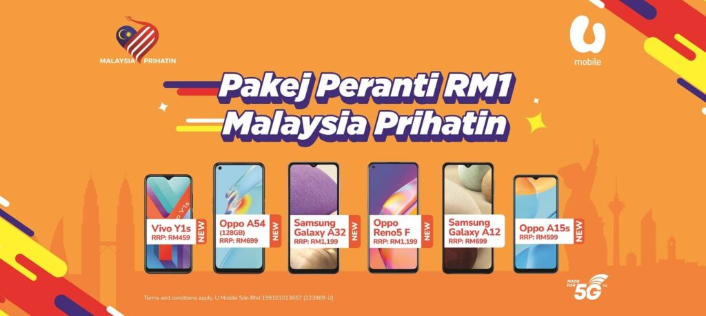 U Mobile Offers Customers RM0.99 4G Volte-Enabled Mobile Phones with Pakej Peranti RM1