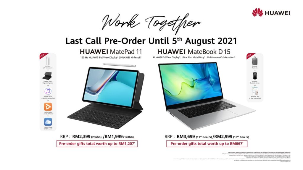 HUAWEI MatePad 11 and HUAWEI MateBook