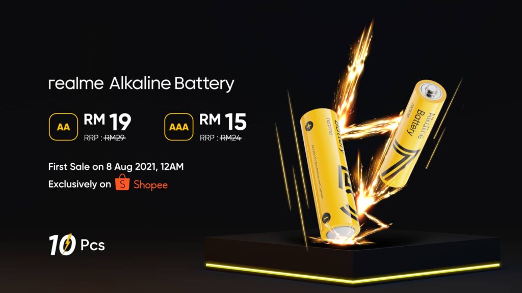 realme Alkaline Battery and realme Mobile Game Controller First Sale on Shopee