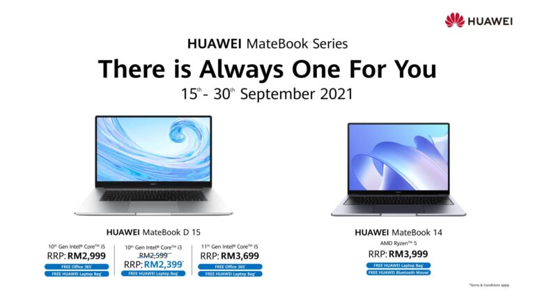 Experience Efficiency at its Finest With HUAWEI MateBook D15 i3, Priced at Only RM2,399
