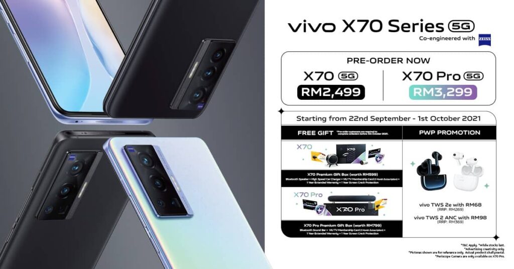 vivo’s Flagship X70 Series and TWS 2 Series are Now Available in Malaysia