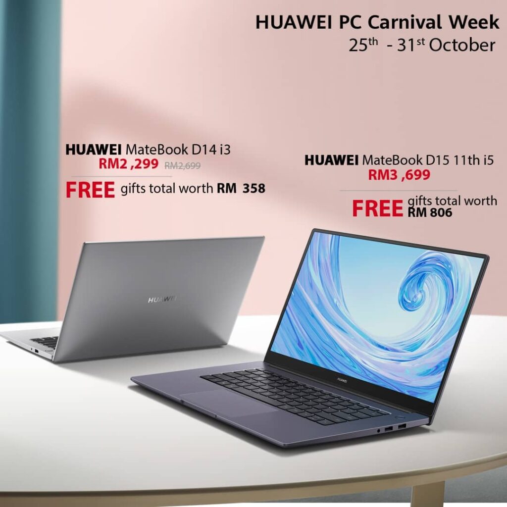 HUAWEI Store First Ever Laptop and Monitor Sales in 2021 Available From 25 – 31 October