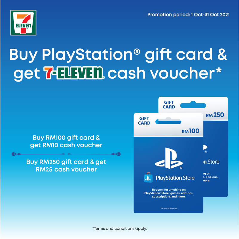 Be Rewarded with Up to RM25 Vouchers with Purchase of PlayStation Store Gift Cards