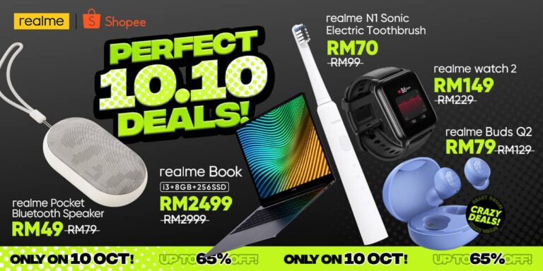 realme Malaysia Offering Up to 65% Off For a Wide Variety of Perfect Deals For This 10.10