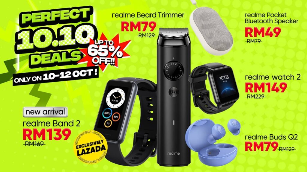 realme Malaysia Offering Up to 65% Off For a Wide Variety of Perfect Deals For This 10.10