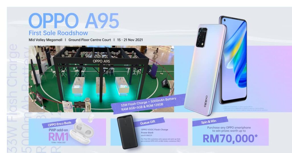 The OPPO A95 Officially Goes on Sale with Irresistible Offers on 20th November 2021