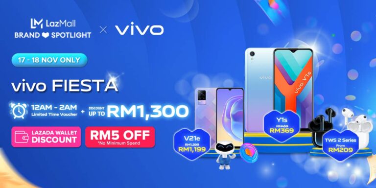vivo offers discount up to RM1,300 on LazMall Super Brand Spotlight starting from 17 November