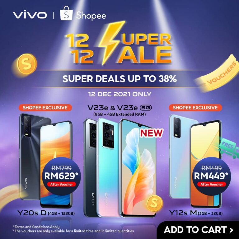 Celebrate vivo x Shopee 12.12 Birthday Sale with Discounts Up to 38% This 12 December