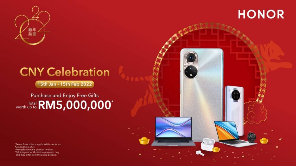 Join The HONOR CNY Celebration From January 15 and Enjoy Rewards Total Worth Up To RM5,000,000