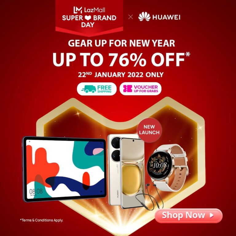 Upgrade Your Year With HUAWEI This Lazada Brand Day Sale Only On 22 January