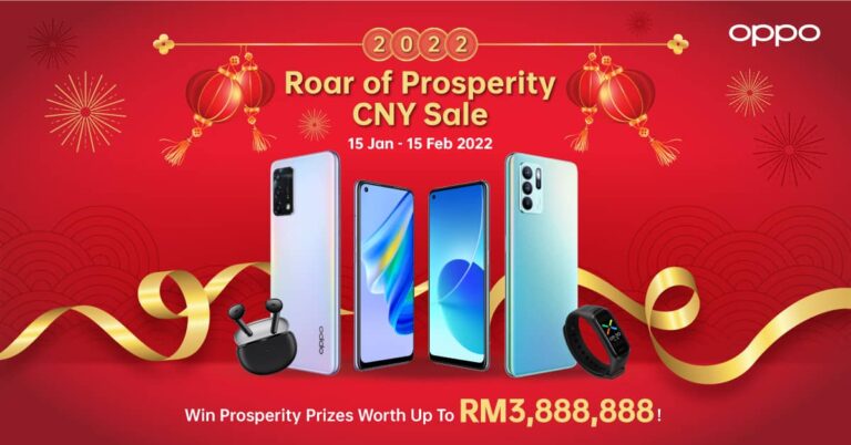 OPPO’s Roar of Prosperity CNY Sale Gives Away Roar-some Rewards Worth Up to RM3,888,888