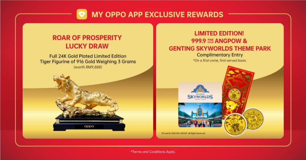 OPPO’s Roar of Prosperity CNY Sale Gives Away Roar-some Rewards Worth Up to RM3,888,888 OPPO’s Roar of Prosperity CNY Sale Gives Away Roar-some Rewards Worth Up to RM3,888,888