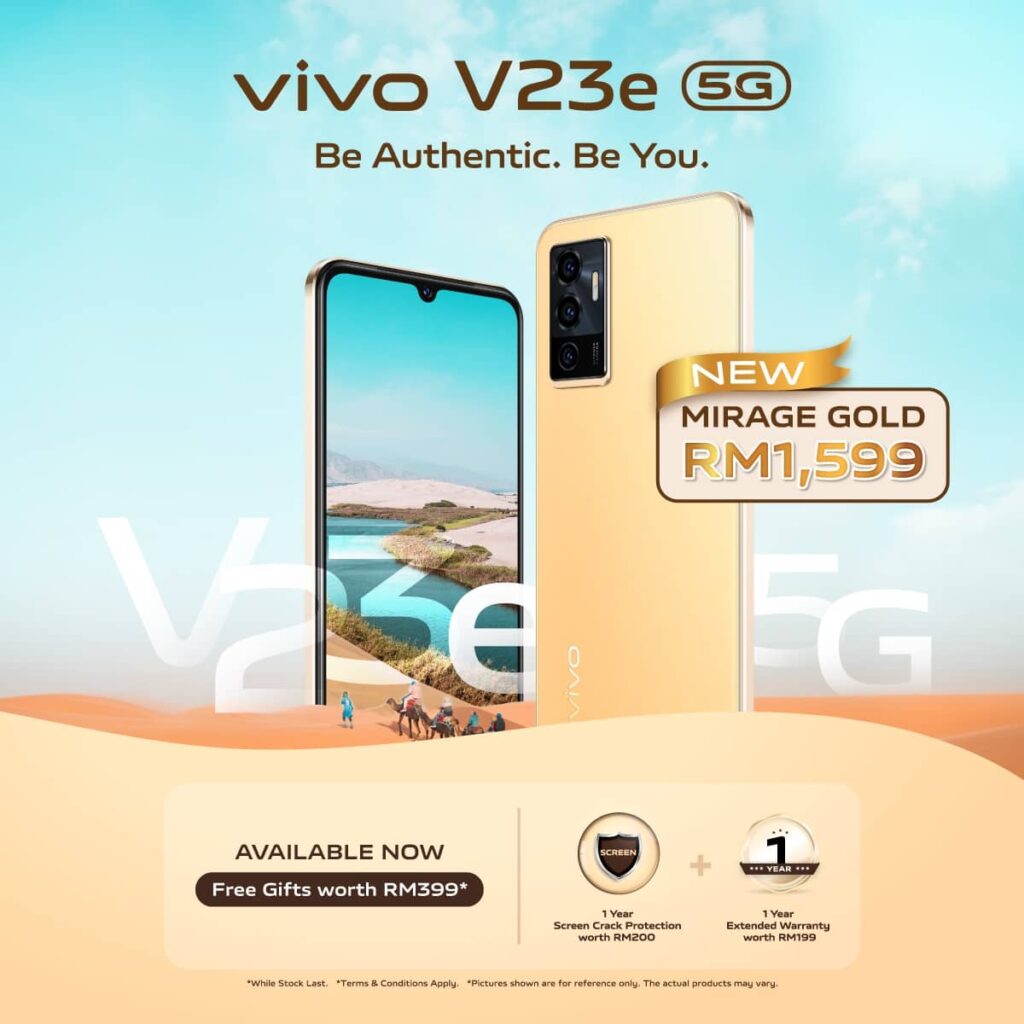 New vivo V23e 5G Mirage Gold and Get Authentic with Special L’Oréal Paris Valentine’s Gift Box