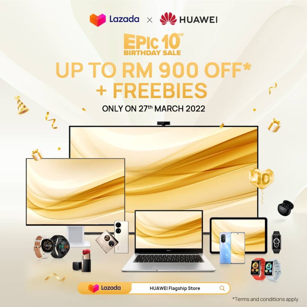 Brace Yourselves for the 3.27 Lazada Birthday Sale<br>on HUAWEI Tablets and PCs