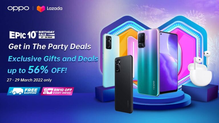 Get up to 56% off OPPO Products with the Lazada Epic10 Birthday Sale
