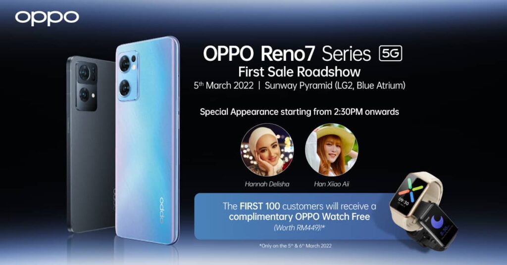OPPO Reno7 Series 5G Officially Starts Sale in Malaysia This Saturday