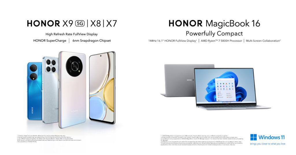 HONOR Brings in HONOR X9 5G, X8, X7 and Magicbook16 in a Grand Launch