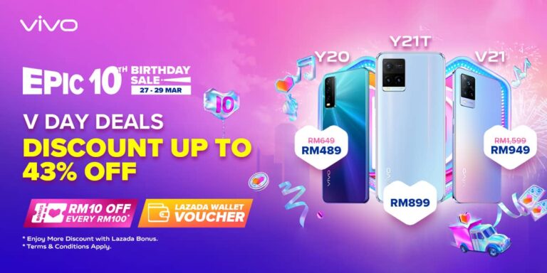 Enjoy Up To 43% Off and Exclusive Bonus During vivo X Lazada Biggest V Day Deals