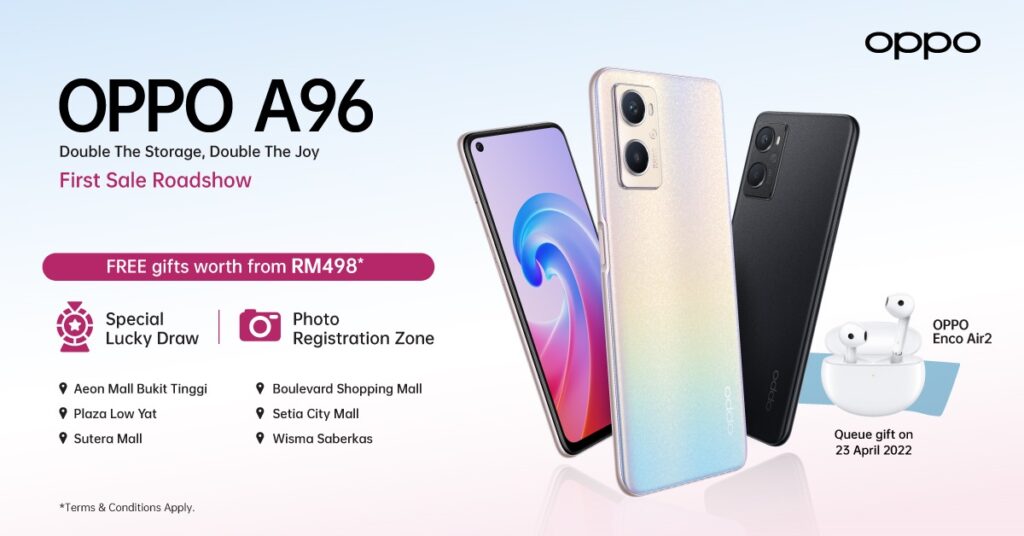 The Much-Anticipated OPPO A96 Officially Goes on Sale on 23rd April 2022