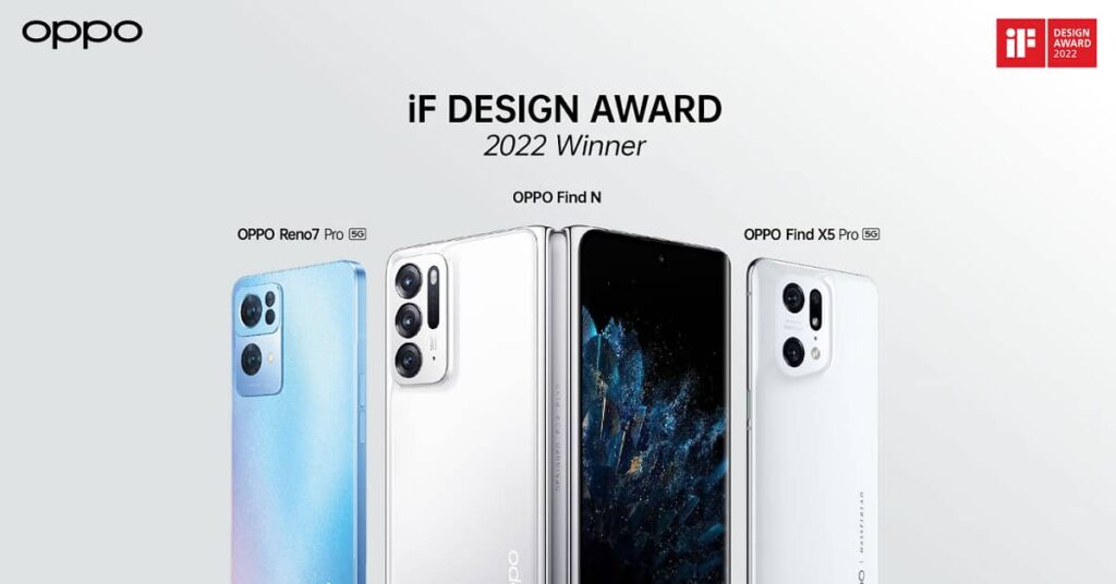 OPPO Recognised at The Prestigious iF Design Awards 2022 For Design Excellence