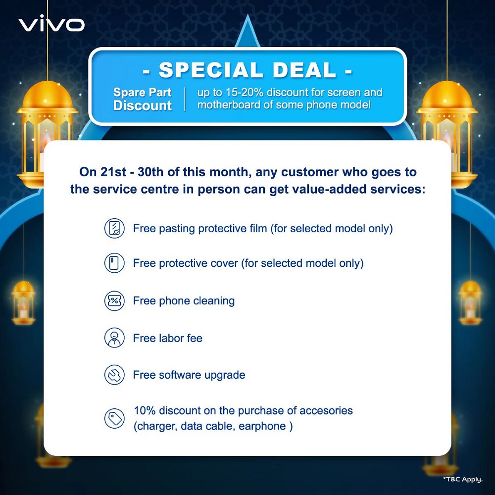 vivo Offers Free Special Services this Raya through vivo Service Day