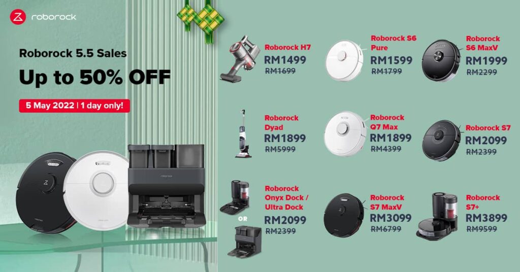 Roborock Shopee 5.5 Mega Day Sale: Grab the Perfect Mother’s Day Gift at Nearly Half the Price
