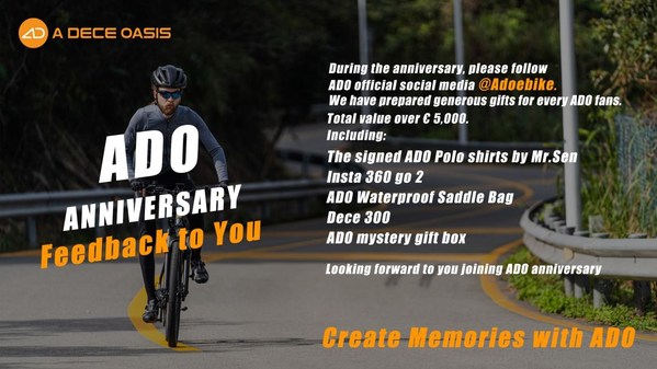 First Anniversary of ADO Ebike - Cross Your City