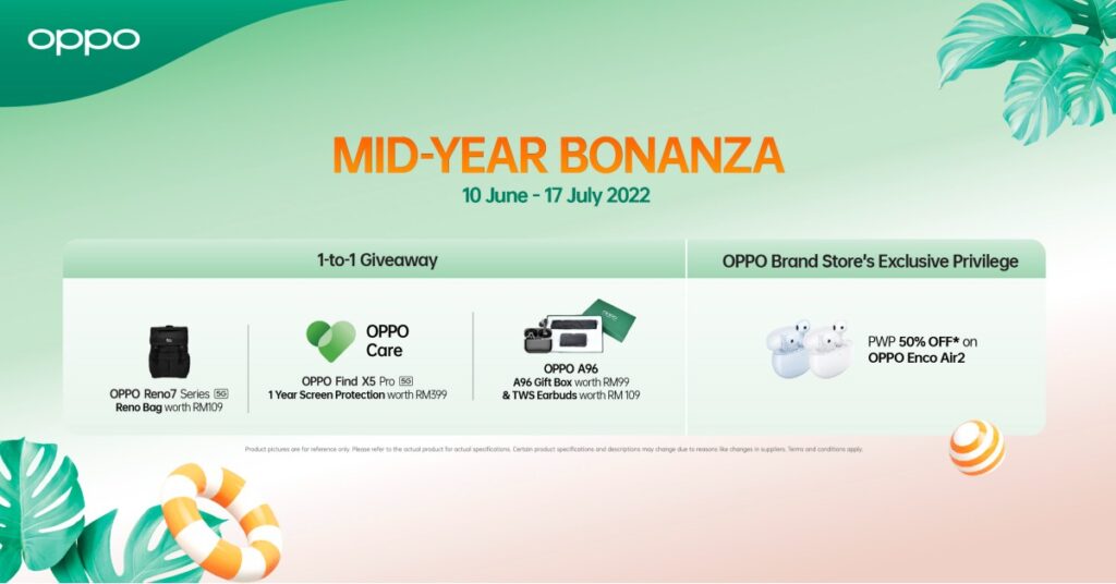 OPPO Mid-Year Bonanza Sale 2022 Is Back With A One-To-One Giveaway And Free Gifts