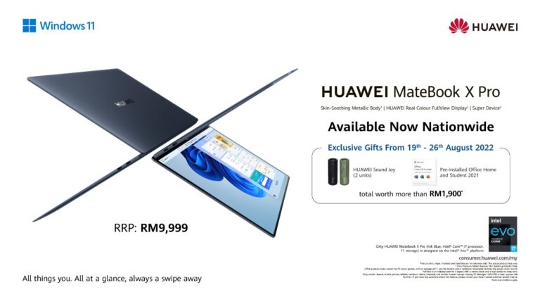 Futuristic and Powerful Sleek: HUAWEI MateBook X Pro is Now Available Nationwide
