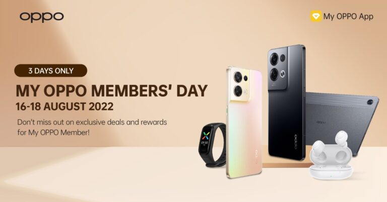 August My OPPO Members’ Day – Exclusive Deals on OPPO Reno8 Series 5G and Pad Air