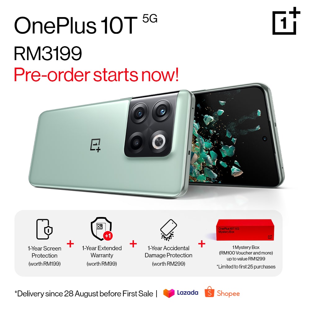 OnePlus 10T 5G Price Unveiled at RM3,199 – Now Available for Pre-Order with Exclusive Privileges