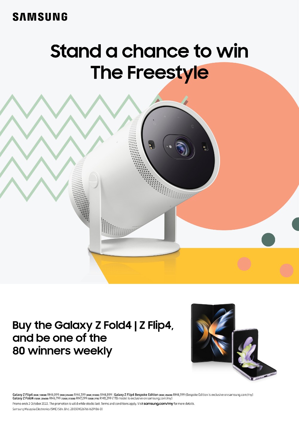 Get a Ghance to Win The Freestyle When You Purchase The New Galaxy Z Flip4 or Galaxy Z Fold4
