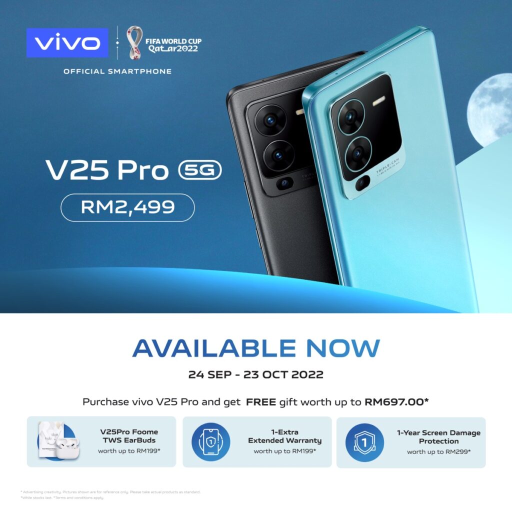 vivo V25 Pro is Now Available, Amazing Free Gifts Worth Up to RM697 Awaits