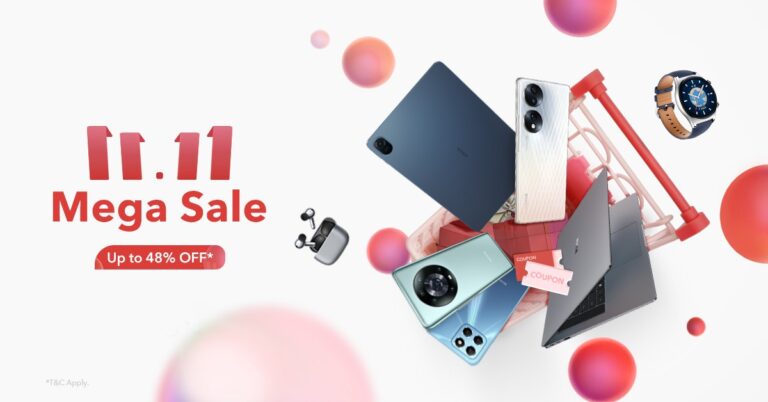 Enjoy Discounts up to 48% During HONOR 11.11 Mega Sale